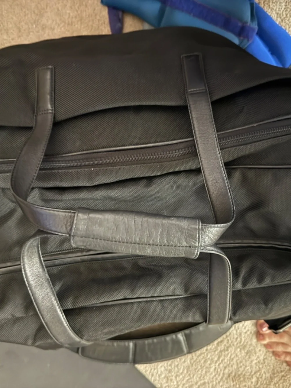 TUMI  Black Carry/Weekend Back with Leather Trim